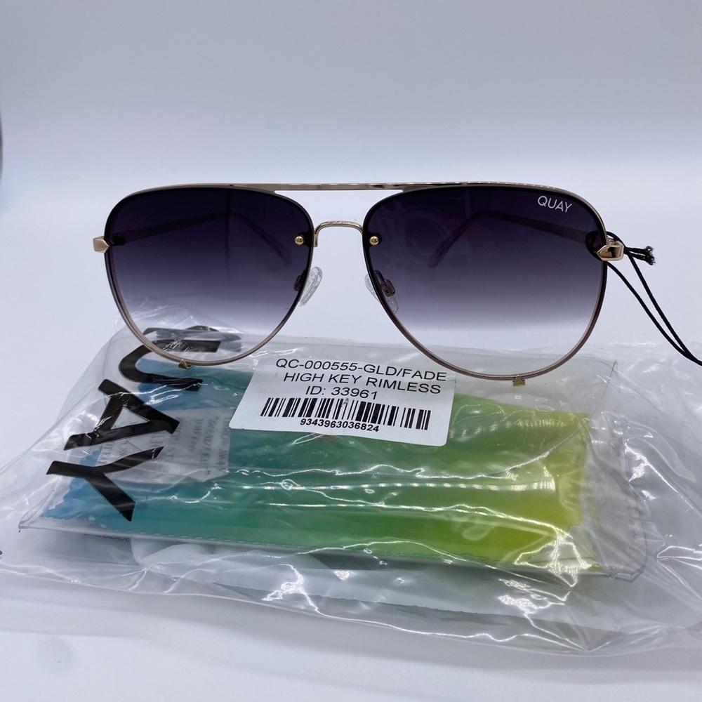 Quay Australia High Key Rimless Gold/Fade